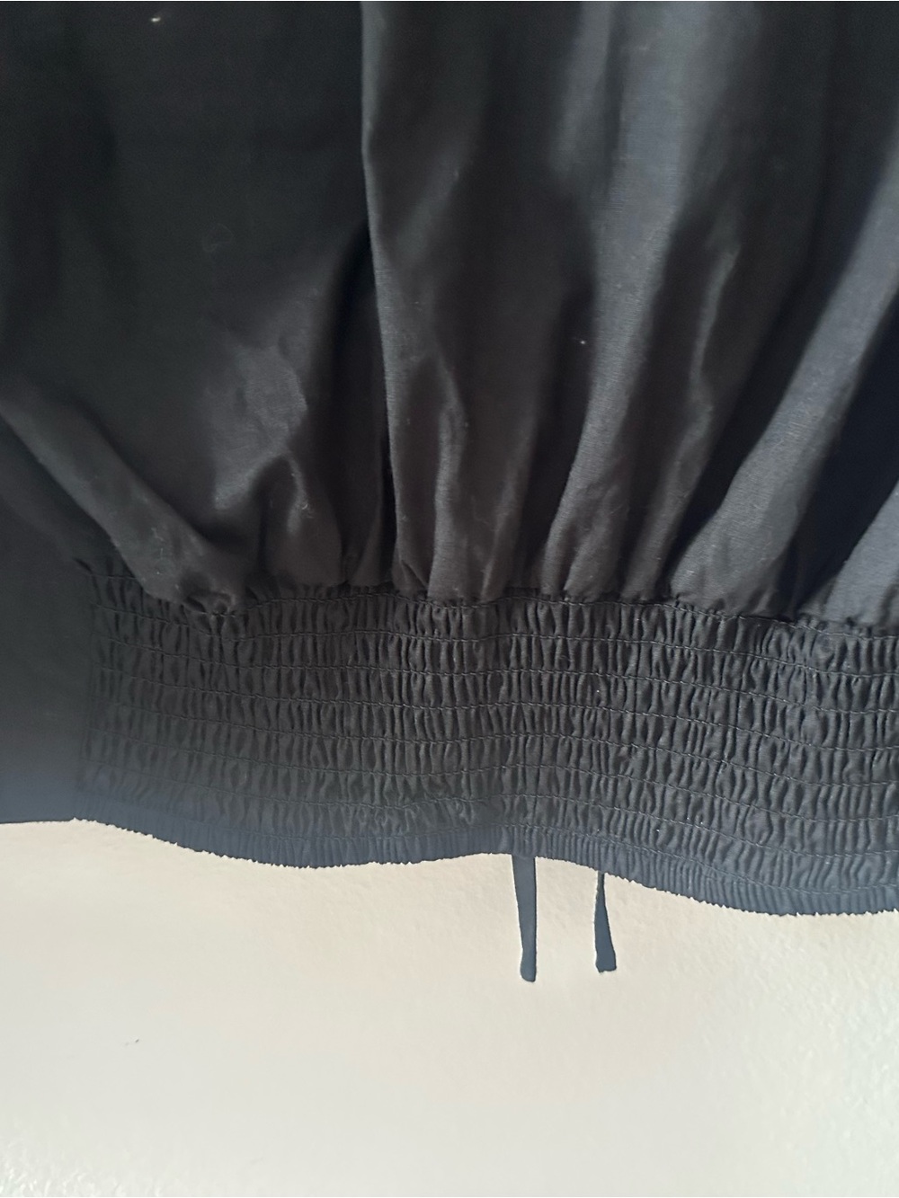 Ardene Black Ruched Drawstring Button-Down Shirt - Picture 4 of 5